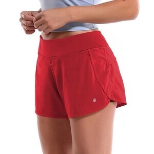 SCARLET RED Yoga Shorts Running Shorts:
